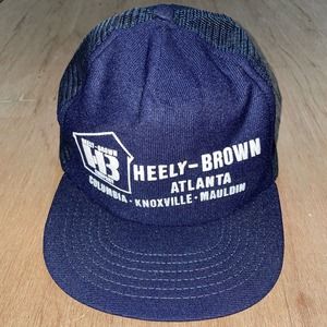 Vintage Heeley-Brown Trucker Company Mesh SnapBack Hat‎ Blue